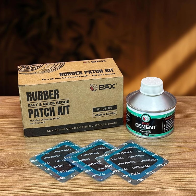 Pax Universal Heavy Duty Tire Patch Kit – 30 Pcs 55x55mm Square Universal Tube & Tire Patches, Includes Cement Glue, for Bike, Motorcycle and Car Tire Repair - Image 5